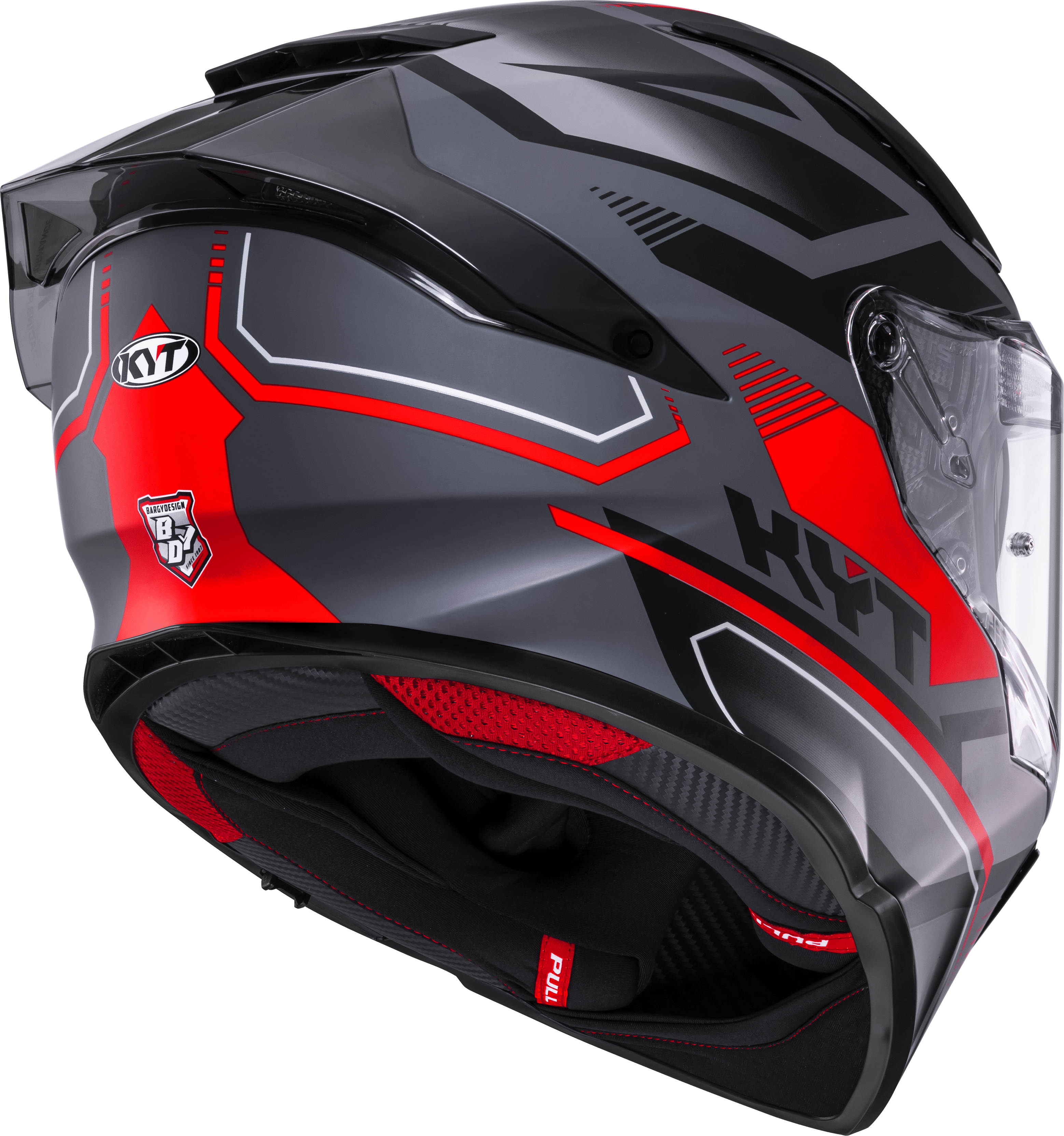 Casco KYT R2R Parsec Matt Grigio / Rosso Y6R20023 