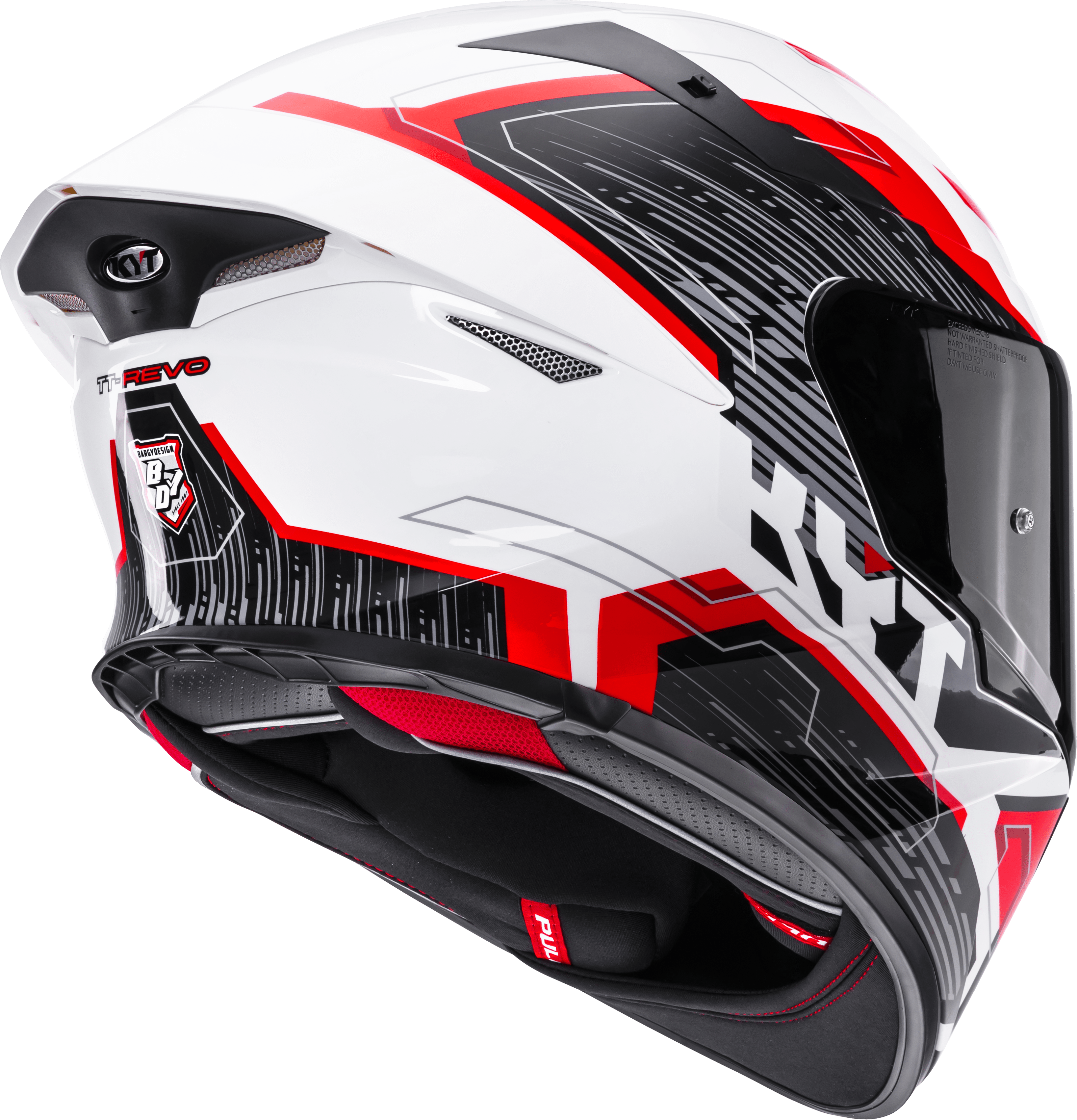 KYT TT-Revo Casco Speeding Bianco / Rosso Y6TR0051 