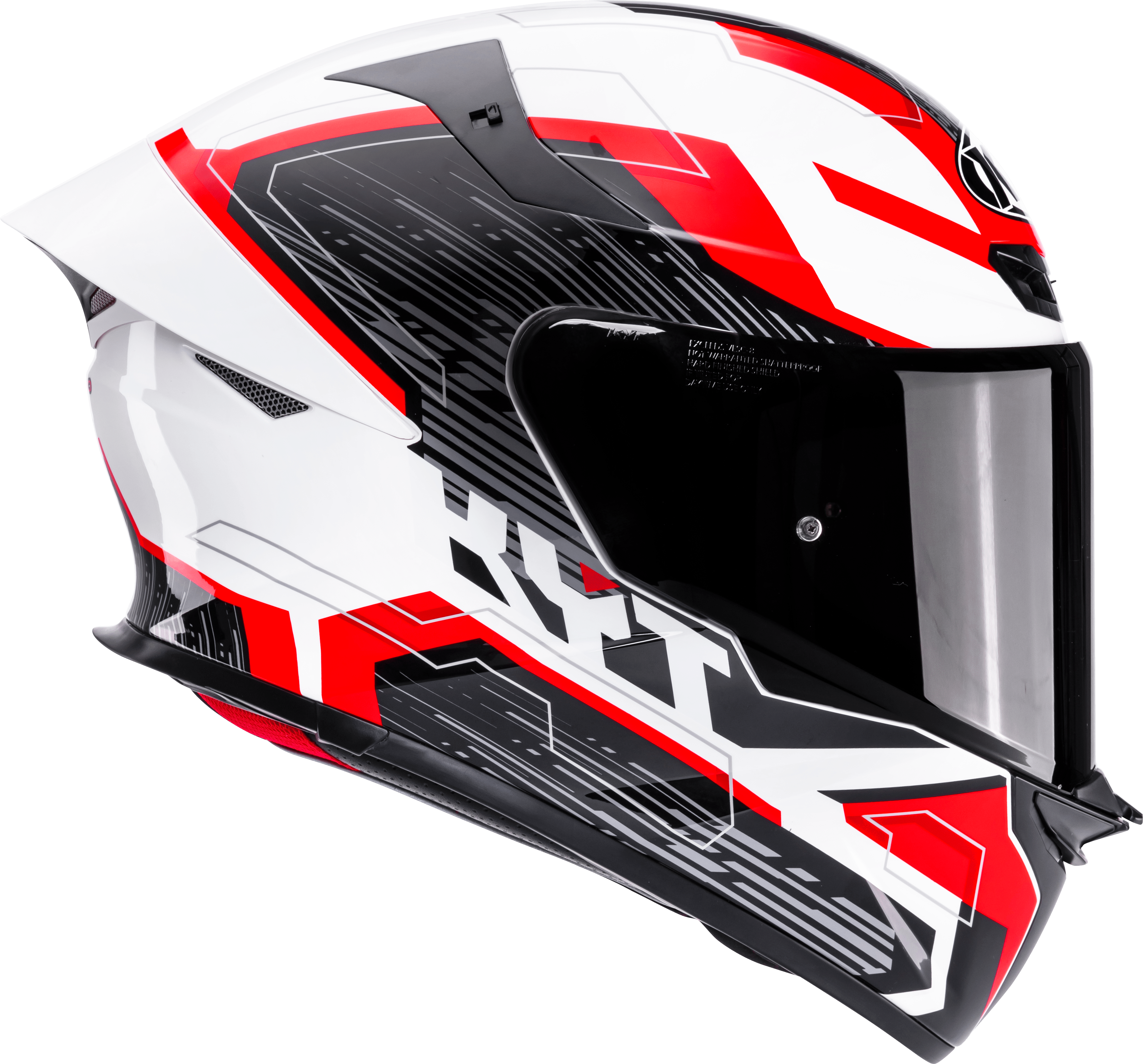 KYT TT-Revo Casco Speeding Bianco / Rosso Y6TR0051 