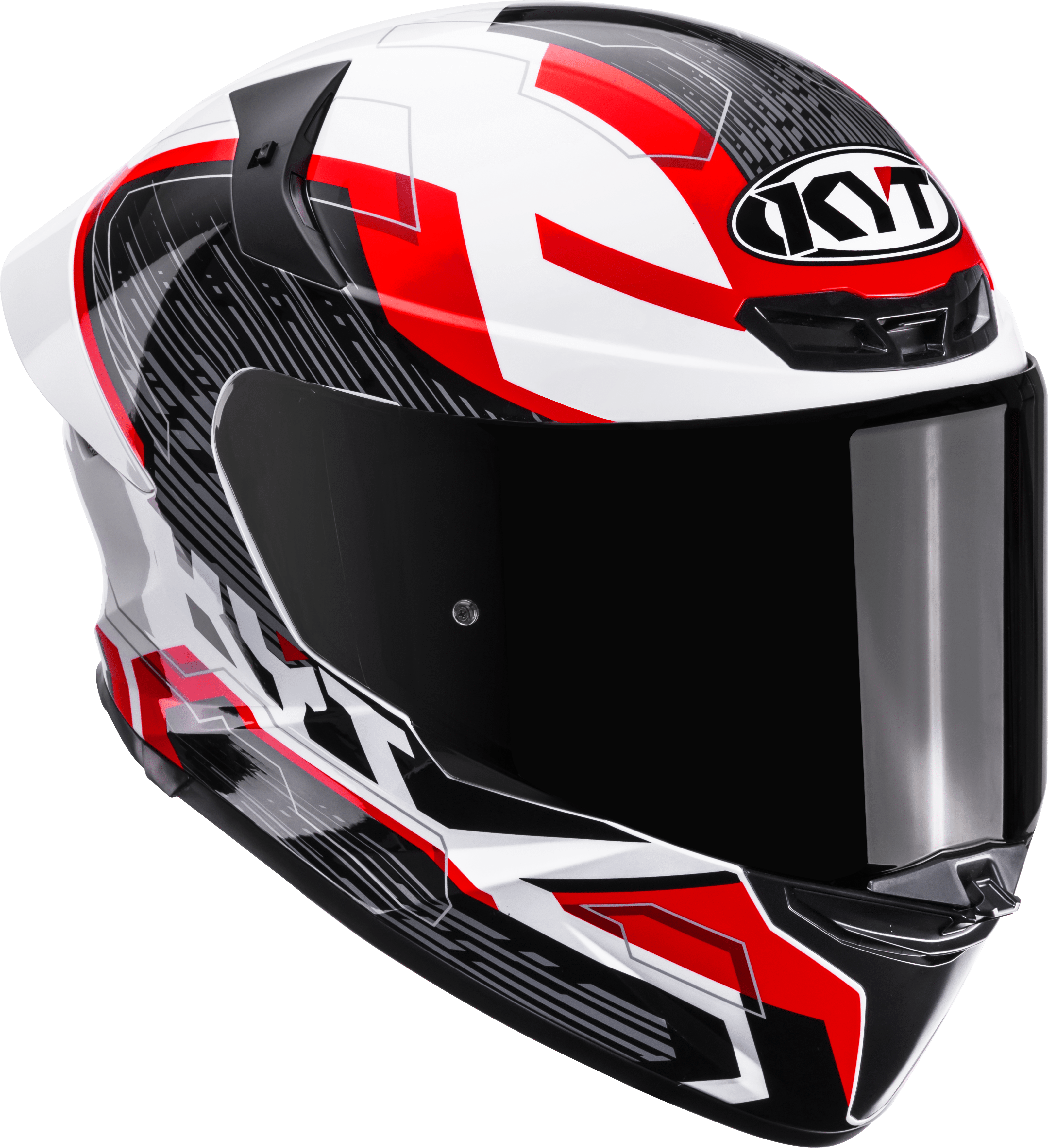 KYT TT-Revo Casco Speeding Bianco / Rosso Y6TR0051 