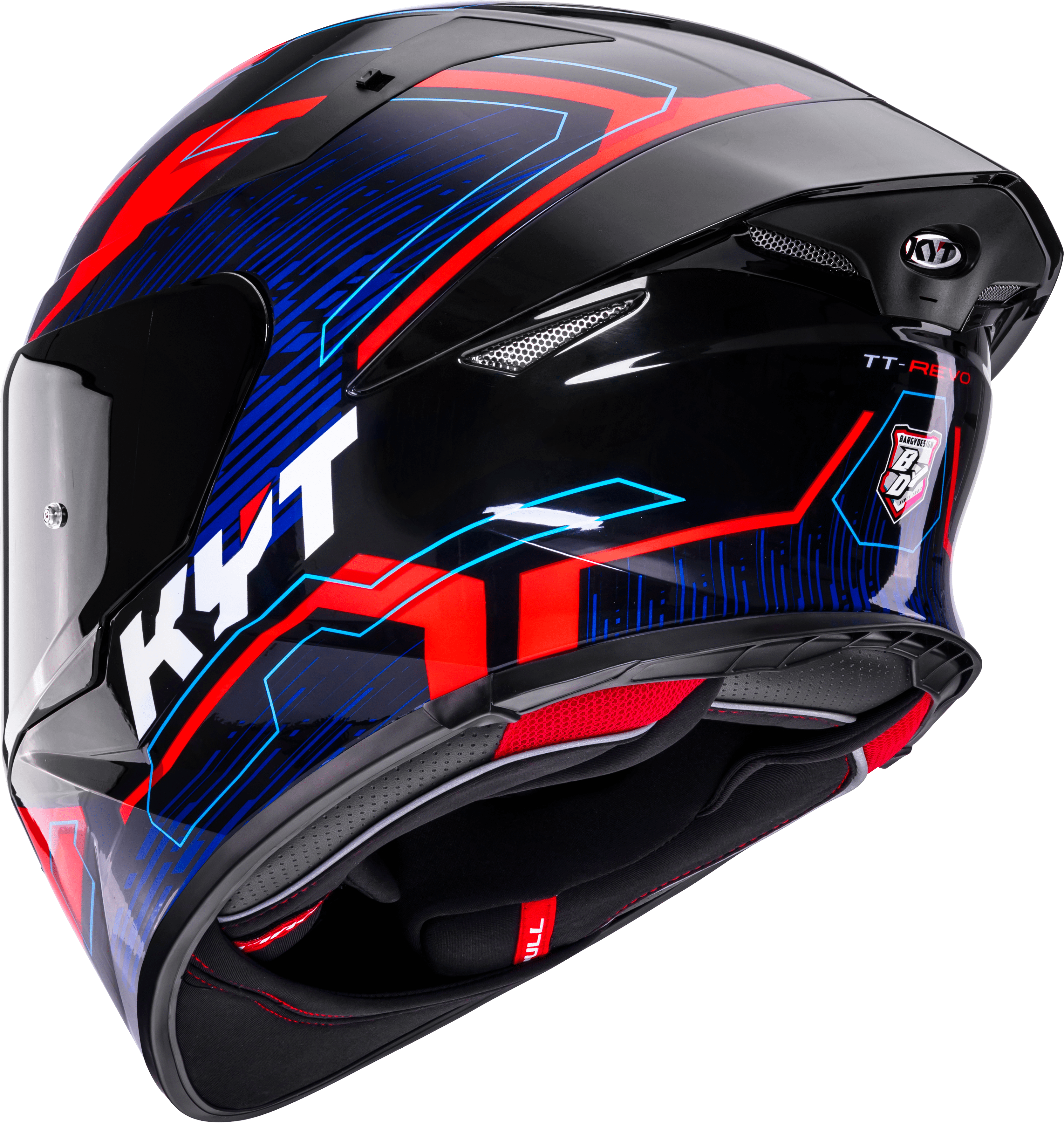 KYT TT-Revo Casco Speeding Nero / Rosso / Blu Y6TR0053 
