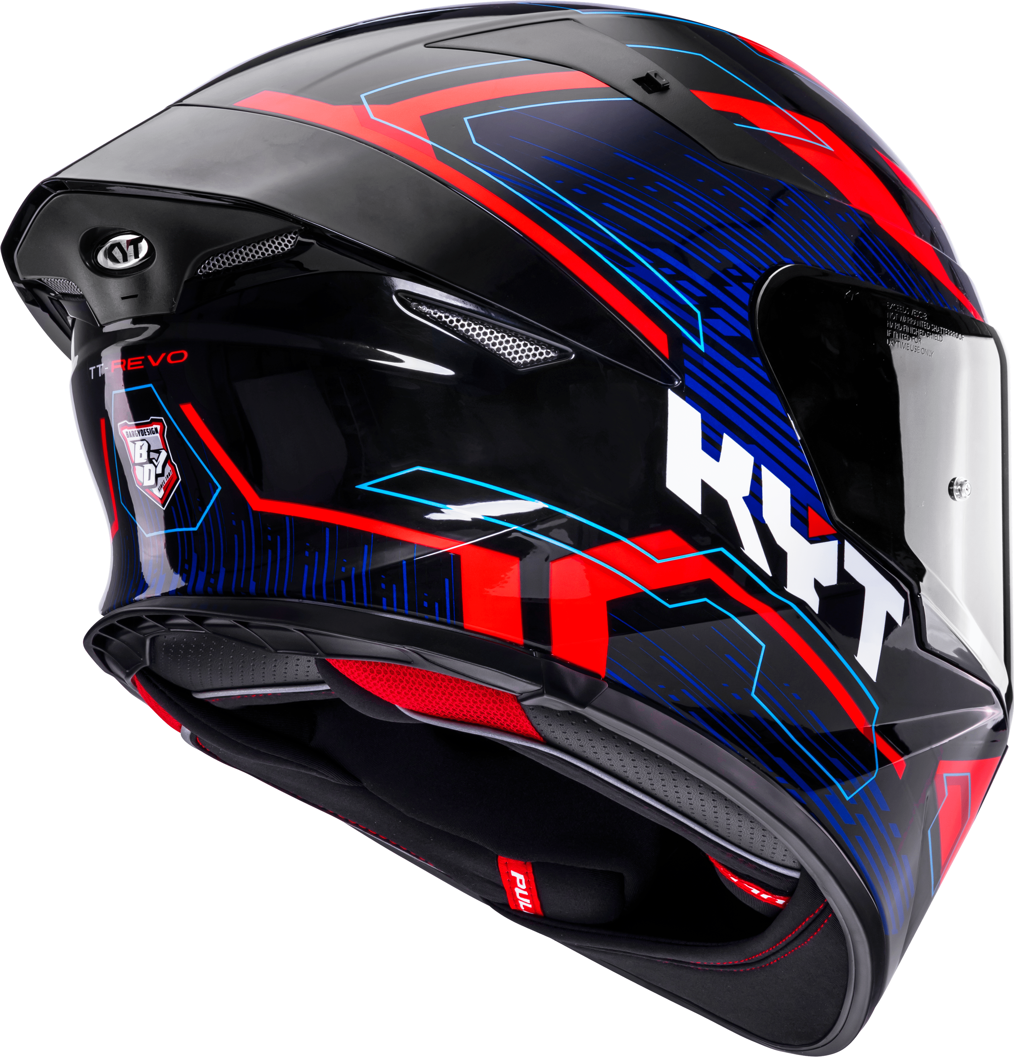 KYT TT-Revo Casco Speeding Nero / Rosso / Blu Y6TR0053 
