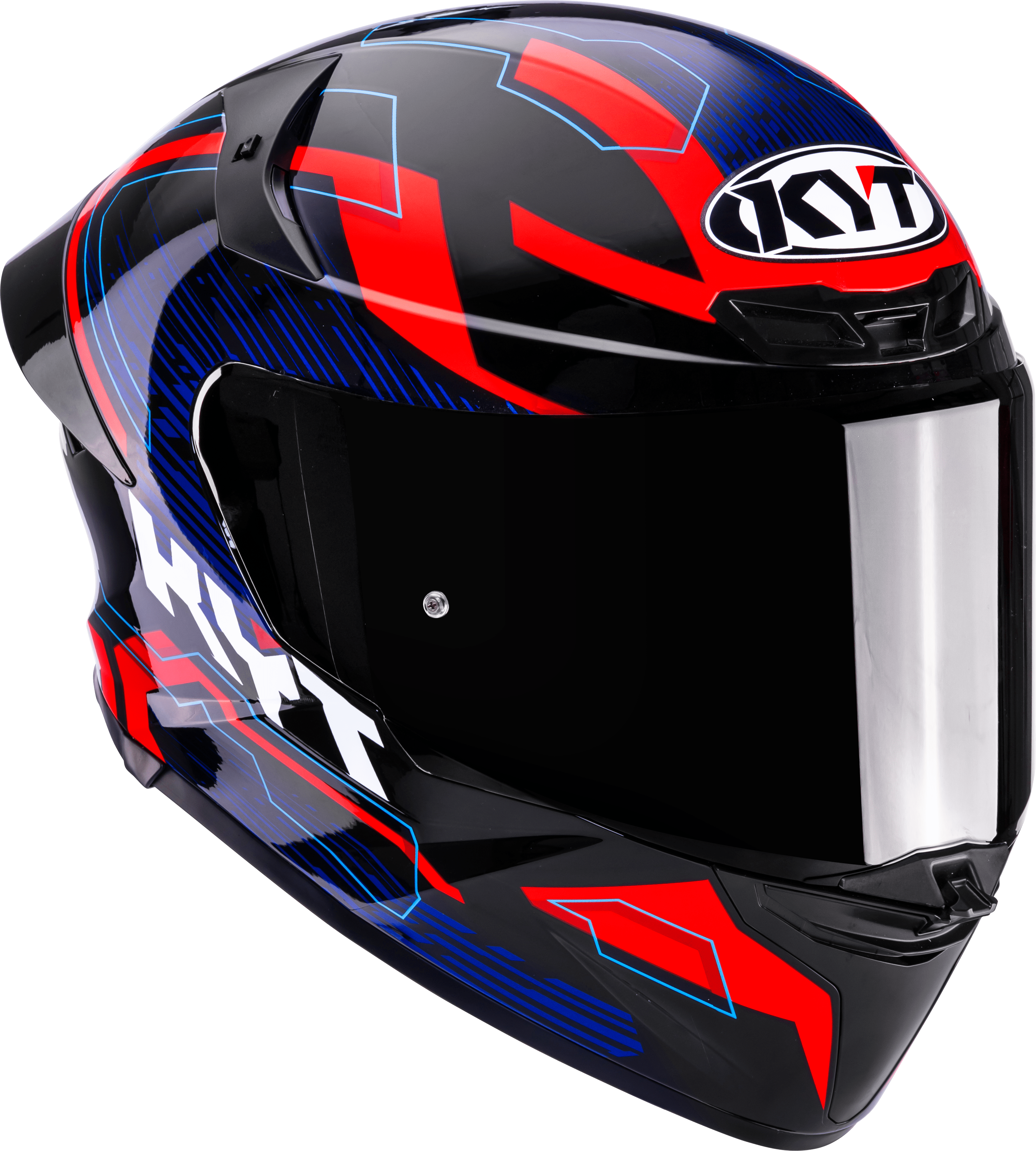KYT TT-Revo Casco Speeding Nero / Rosso / Blu Y6TR0053 