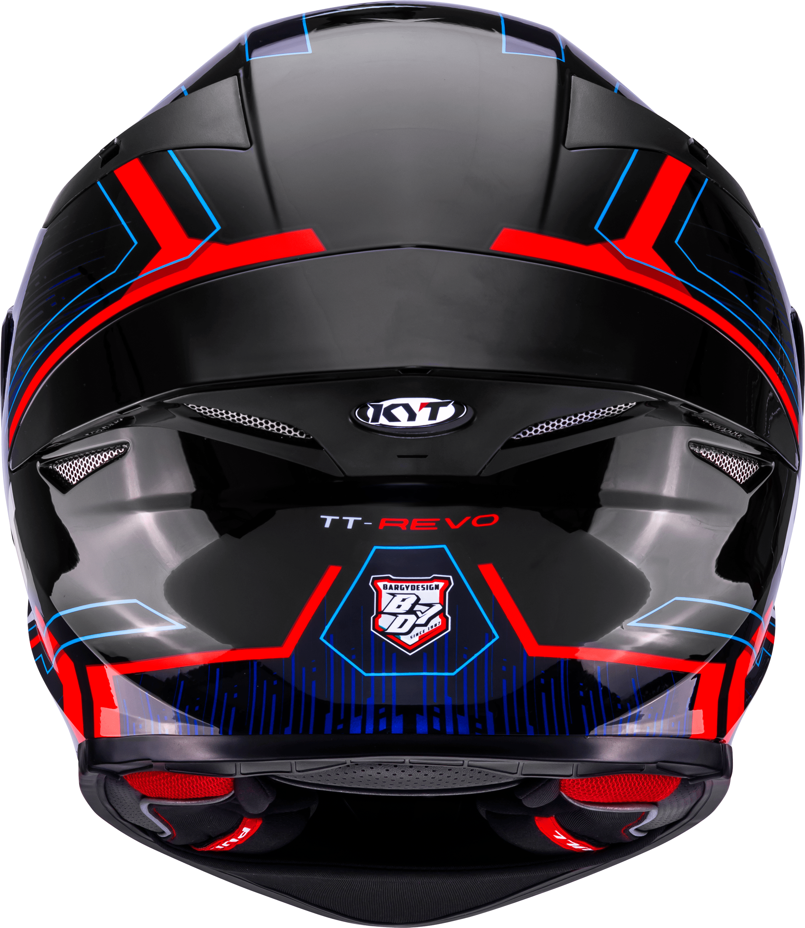KYT TT-Revo Casco Speeding Nero / Rosso / Blu Y6TR0053 