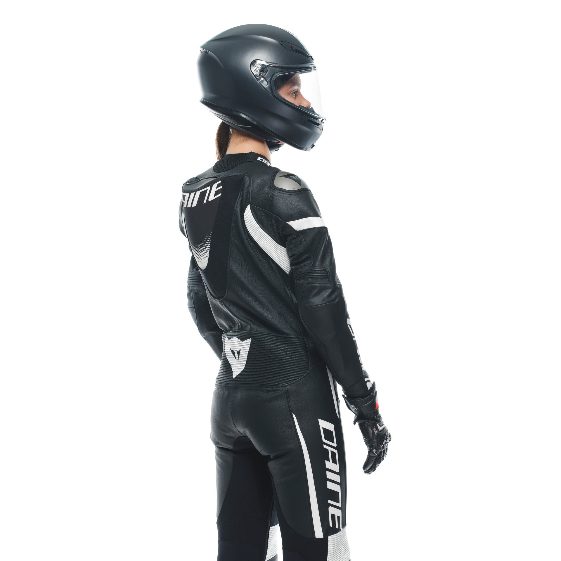 Dainese Grobnik Lady One -pecio Combinazione in pelle - tuta da corsa perforata | Donne | In bianco e nero