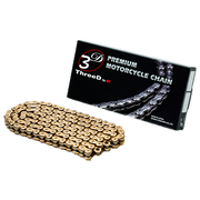 Catena EK 525 SPR/3D Oro/Oro NX-Ring aperta con chiusura a rivetto – 110 - 120 maglie 