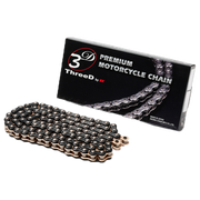 Catena EK 520 Z/3D Nera/Oro QX2-Ring aperta con chiusura a rivetto – 116 - 120 maglie 