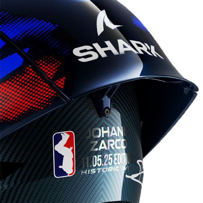 Shark Aeron GP Casco FIM 1 Racing Replica di Johann Zarco Vittoria 2025 