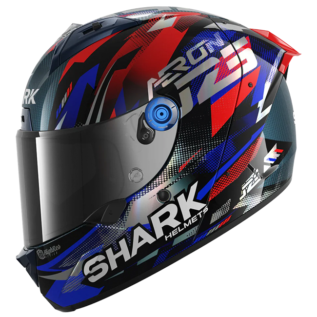 Casco Shark Aeron Johann Zarco Replica GP di Francia – Carbonio Blu Cromo 