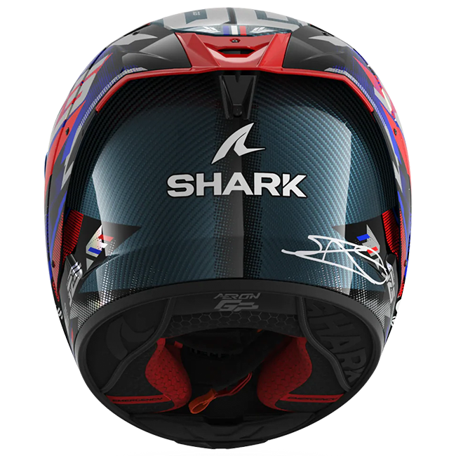 Casco Shark Aeron Johann Zarco Replica GP di Francia – Carbonio Blu Cromo 