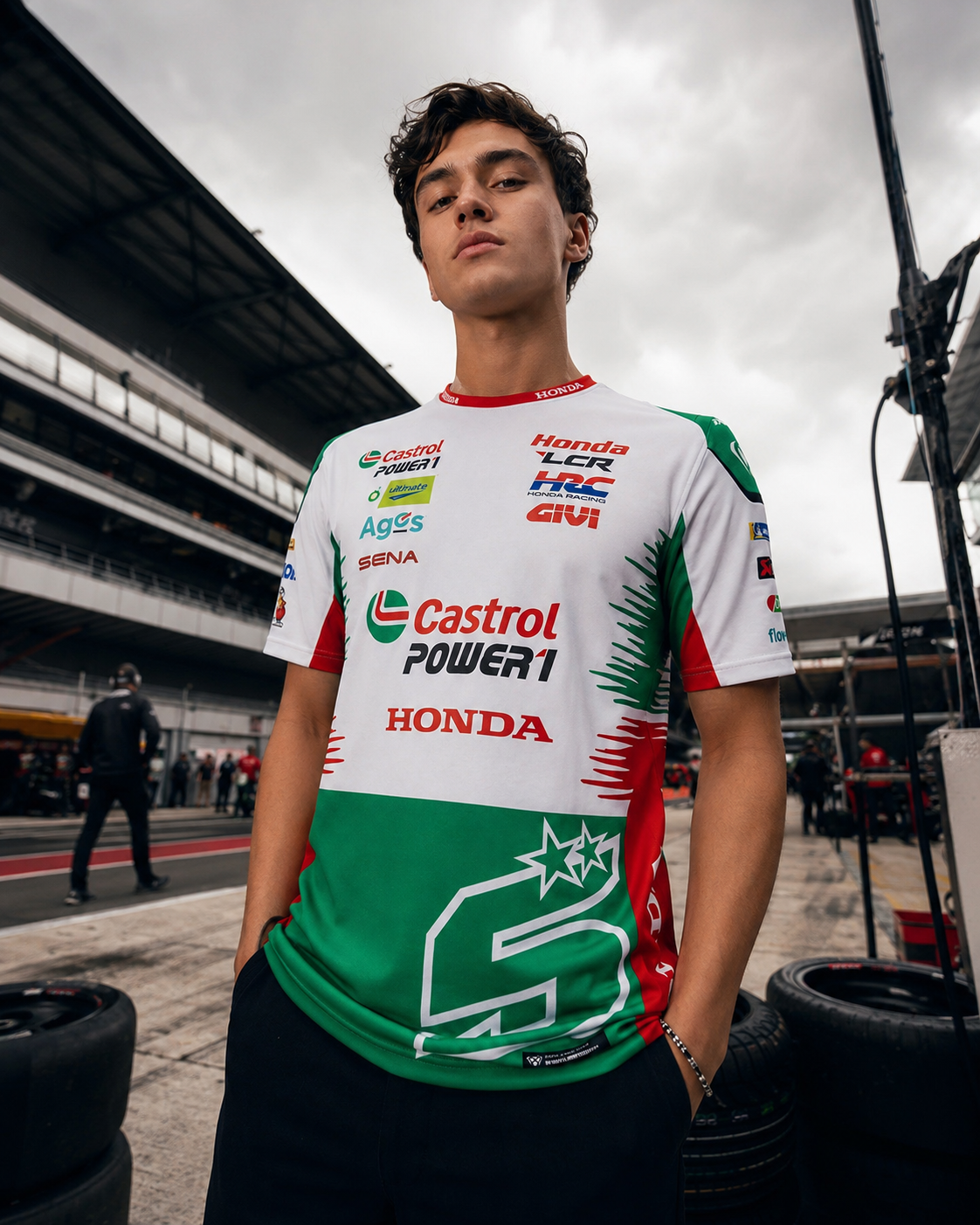 LCR Honda Racing Team Johann Zarco #5 T-Shirt Replica uomo 2026 IXON 