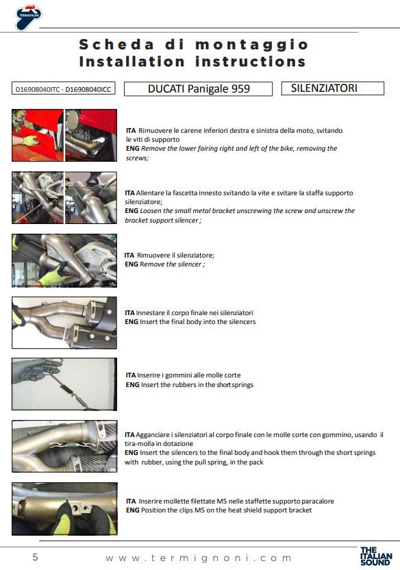Ternignoni Slip-On Force Carbon Ducati Panigale 959 (16-19) D16908040ICC