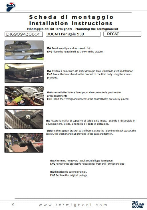 Ternignoni Kat Sostituzione Tubo Ducati Panigale 959 (16-19) D16909430IXX