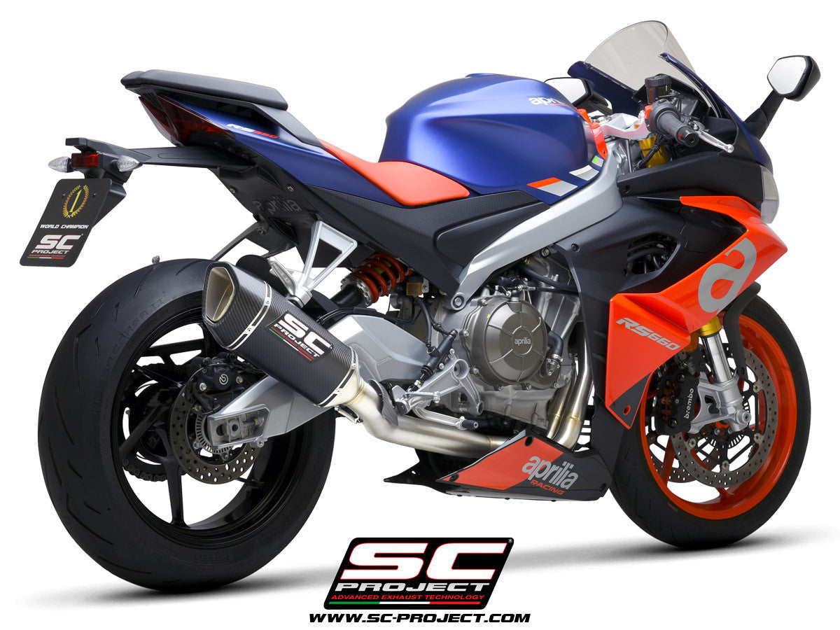 SC-project Acciaio inossidabile Sistema completo 2-1 SC1-R Aprilia Rs 660 (20-25) A23A-AC90