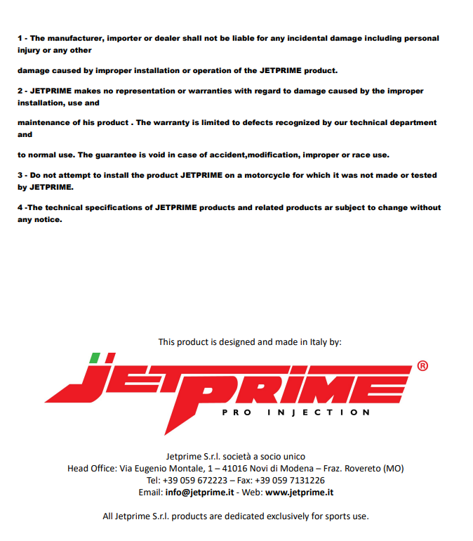 Pulsante Kill Switch JetPrime Ducati Panigale V4/S/R (18-20) JP KS 020 