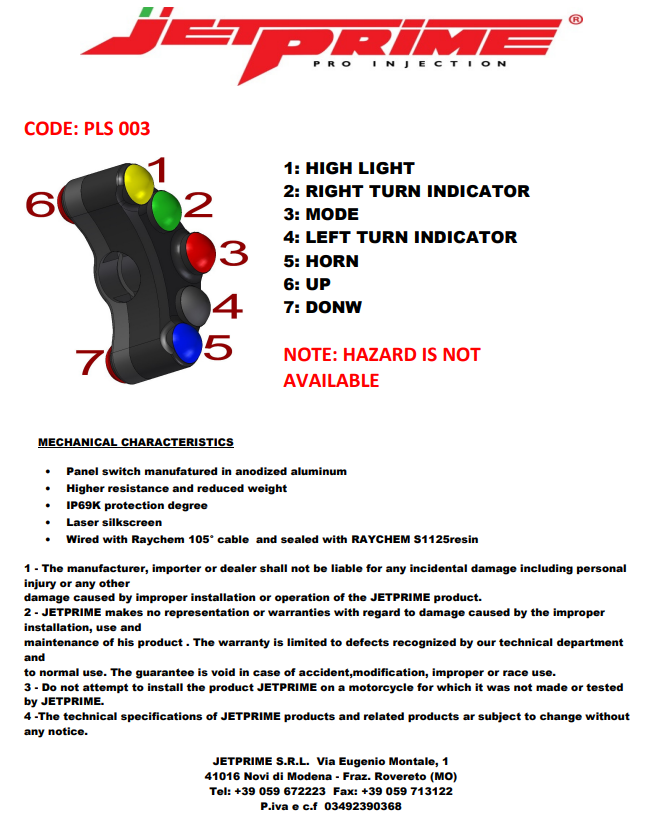 STRUTT STUTM STREET JETPRIME YAMAHA YZF-R1/M RN32 RN49 (15-19) JP PLS 003