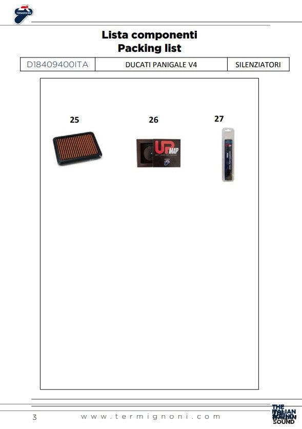 Kit slip-on termignoni Ducati Panigale V4/S/R (18-24) D18409400ita