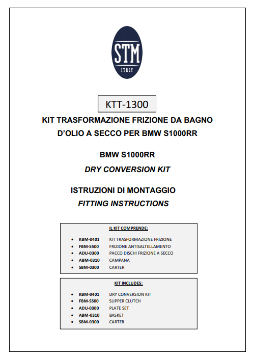 STM EVO GP frizione secca BMW S1000RR K46 (09-18) KTT-1300 
