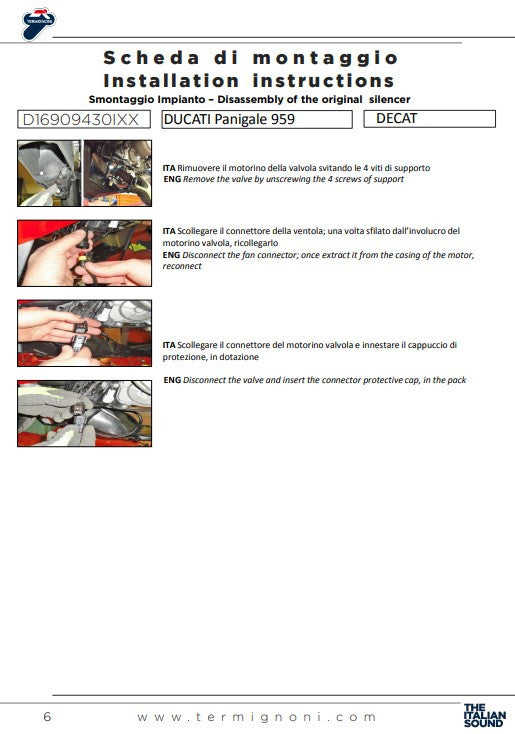 Ternignoni Kat Sostituzione Tubo Ducati Panigale 959 (16-19) D16909430IXX
