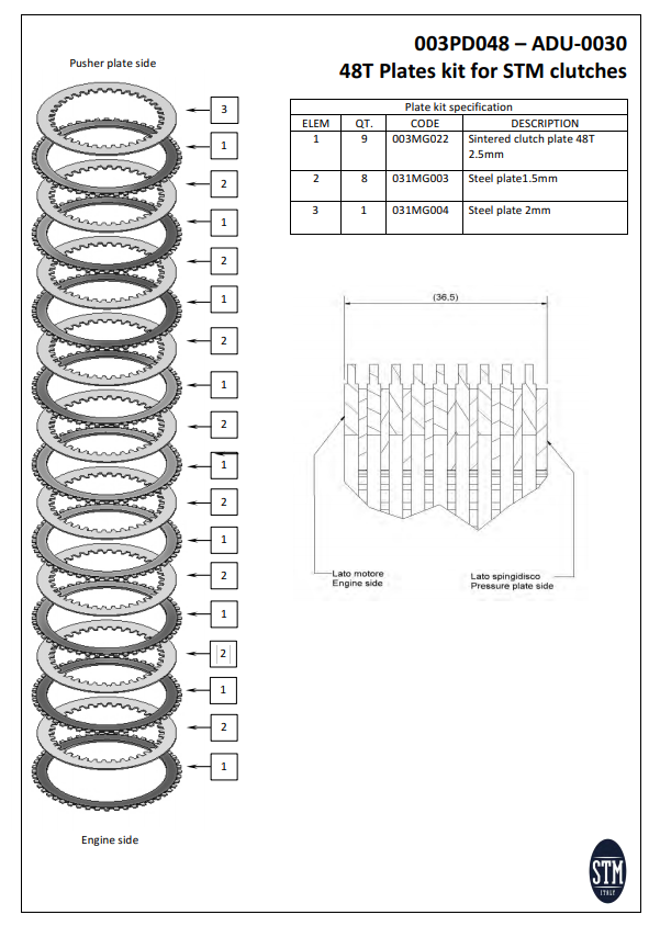 STM EVO SBK Frizione a secco Ducati Panigale 1199/1299 KTT-0400 