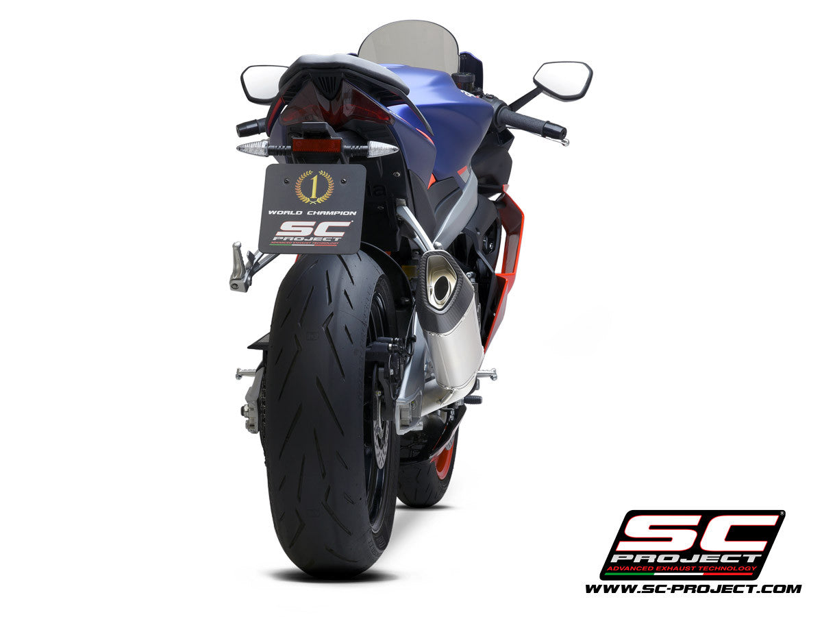 SC-project Acciaio inossidabile Sistema completo 2-1 SC1-R Aprilia Rs 660 (20-25) A23A-AC90