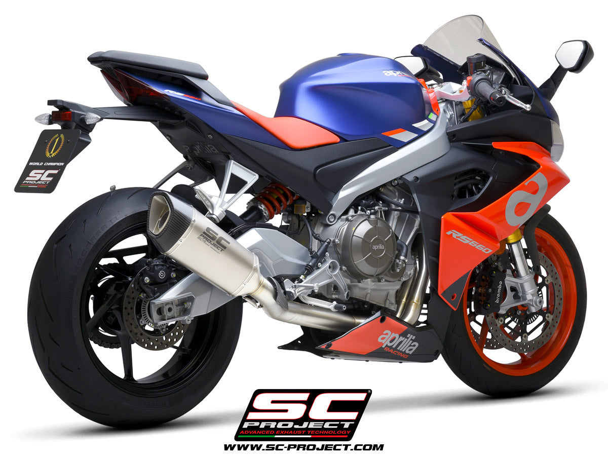 SC-project Acciaio inossidabile Sistema completo 2-1 SC1-R Aprilia Rs 660 (20-25) A23A-AC90