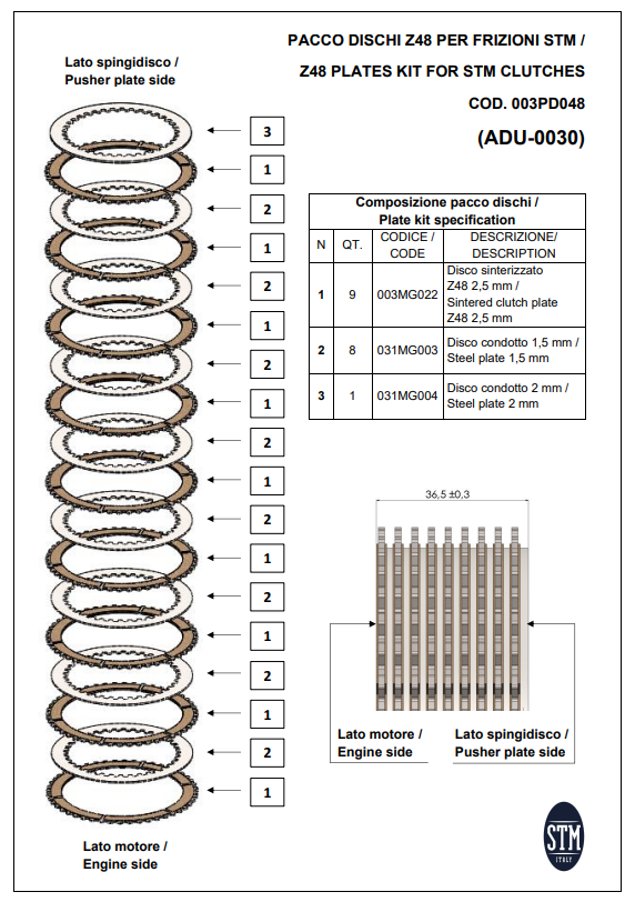 STM EVO SBK Frizione a secco Ducati Panigale V2 955 (20-24) KTT-2500