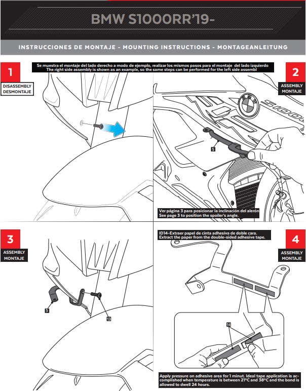 Spoiler Winglets Puig Downforce BMW S1000RR K67 (19-22) 3636 