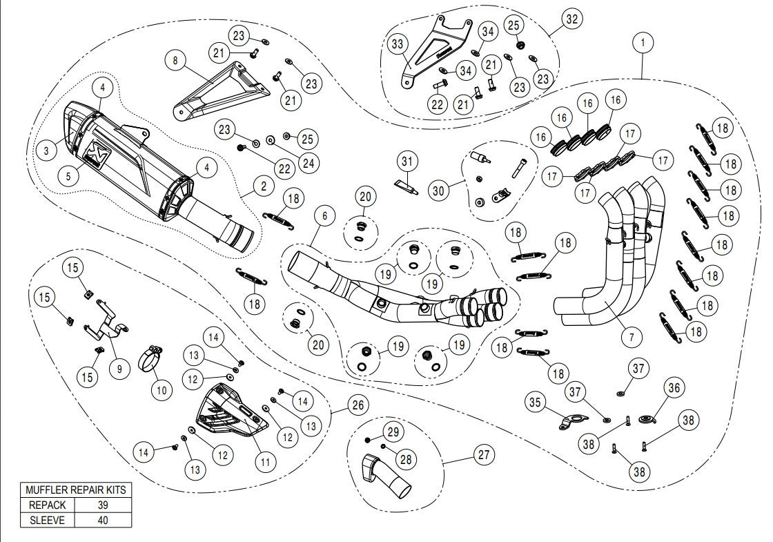 Akrapovic Evolution Line (Titanio) BMW S1000RR K67 (19-26) S-B10E10-APL 