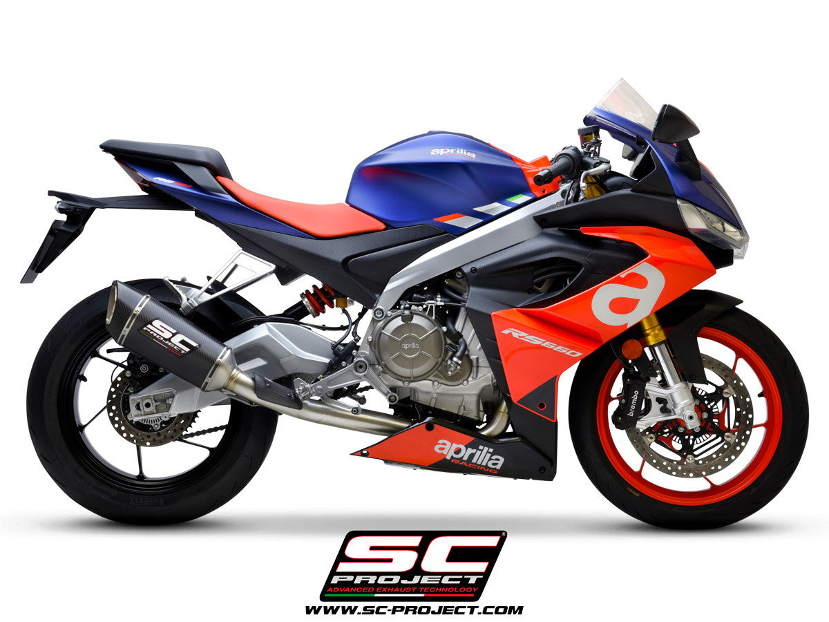 SC-project Acciaio inossidabile Sistema completo 2-1 SC1-R Aprilia Rs 660 (20-25) A23A-AC90