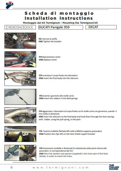 Ternignoni Kat Sostituzione Tubo Ducati Panigale 959 (16-19) D16909430IXX