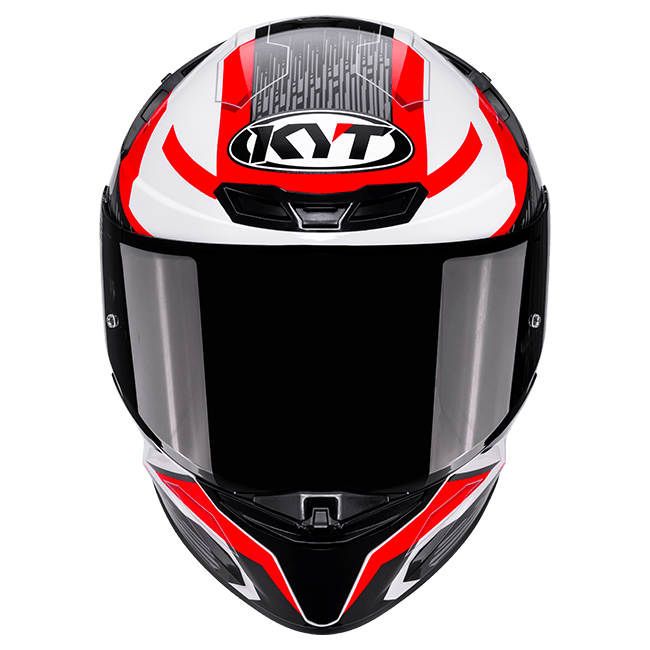 KYT TT-Revo Casco Speeding Bianco / Rosso Y6TR0051 