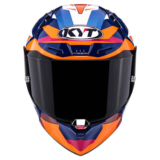 KYT R1R Casco Racing Carbonio Diamond Blu / Arancio Y6R10006 
