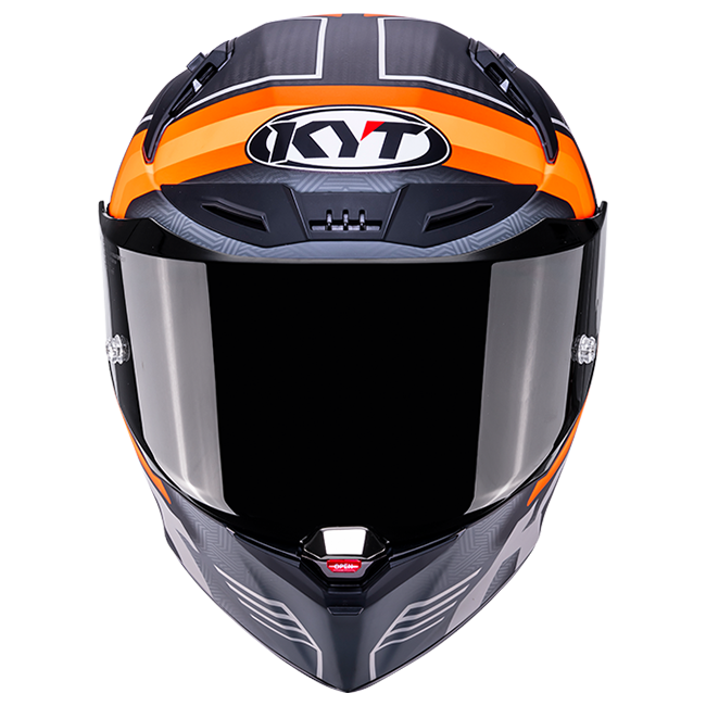 KYT R1R Casco da Corsa Carbonio Accelerator Matt Arancione Y6R10001 