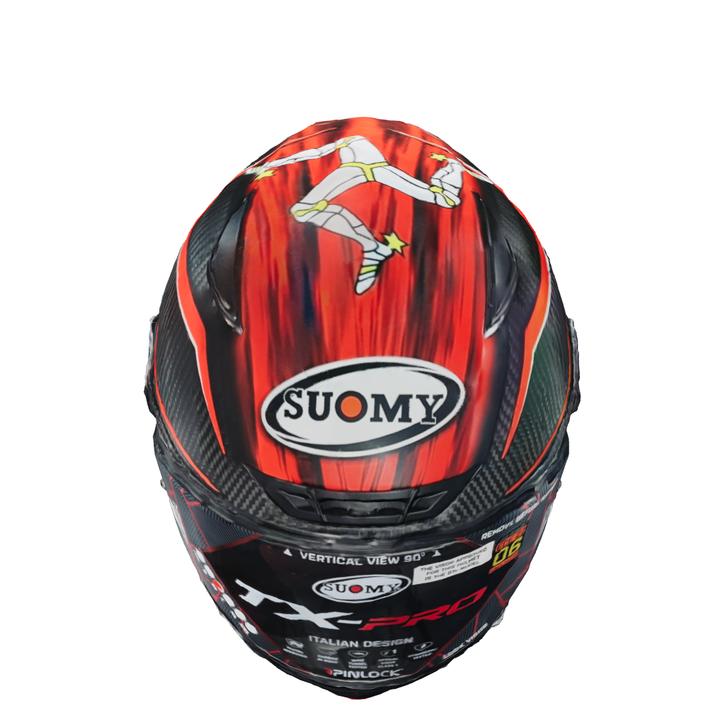 Casco Suomy TX-Pro Carbon Johnson Replica Rosso Opaco K6TX0010 