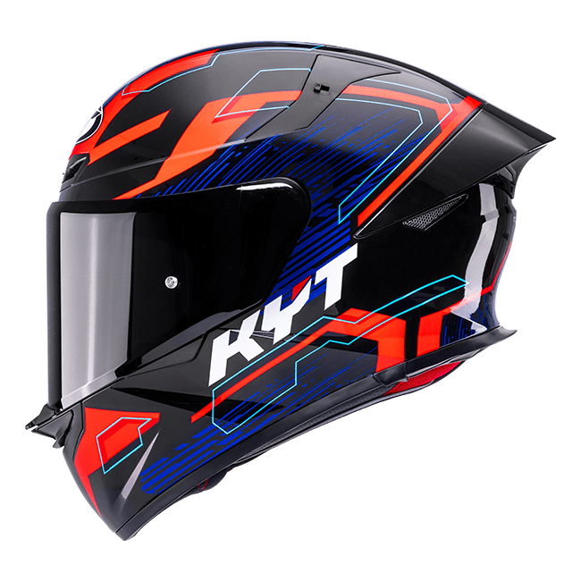 KYT TT-Revo Casco Speeding Nero / Rosso / Blu Y6TR0053 