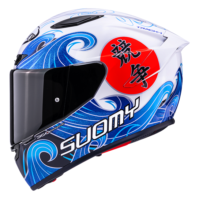 Casco Suomy Track-1 Waves Bianco K6T10025 