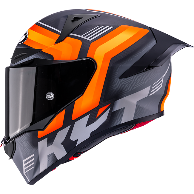 KYT R1R Casco da Corsa Carbonio Accelerator Matt Arancione Y6R10001 