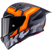 KYT R1R Casco da Corsa Carbonio Accelerator Matt Arancione Y6R10001 