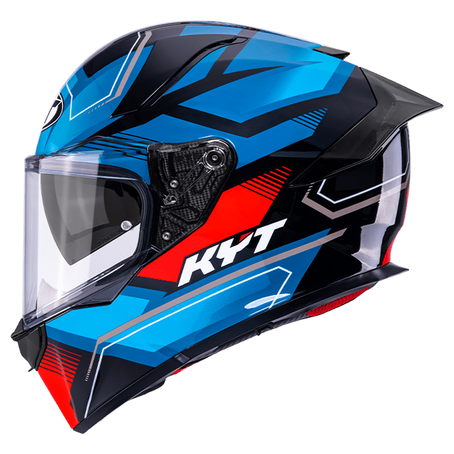 KYT R2R Casco Parsec Nero / Blu / Rosso Y6R20024 