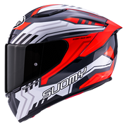 Casco Suomy Track-1 Framework Bianco/Rosso K6T10022 