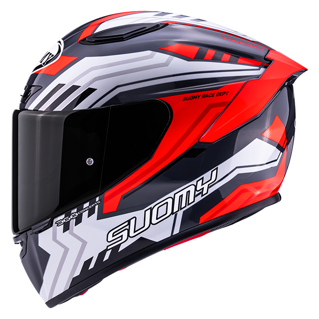 Casco Suomy Track-1 Framework Bianco/Rosso K6T10022 