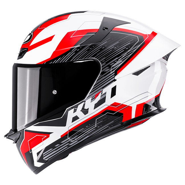 KYT TT-Revo Casco Speeding Bianco / Rosso Y6TR0051 
