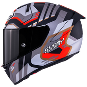 Casco Suomy SR-GP Evo Infrared Opaco Grigio/Rosso/Nero K6S20025 