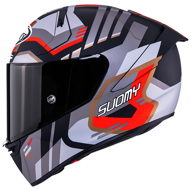 Casco Suomy SR-GP Evo Infrared Opaco Grigio/Rosso/Nero K6S20025 