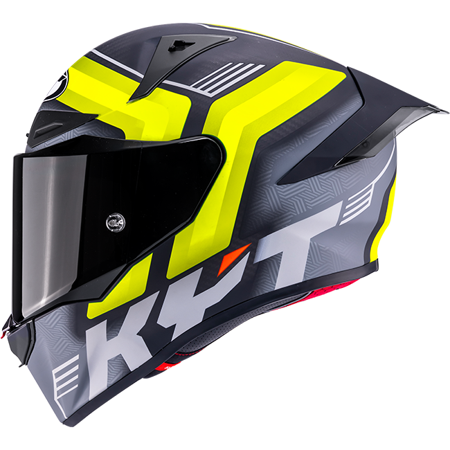 KYT R1R Casco Racing Carbon Accelerator Giallo Y6R10010 