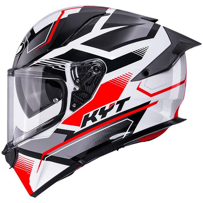 Casco KYT R2R Parsec Bianco/Rosso Y6R20022 