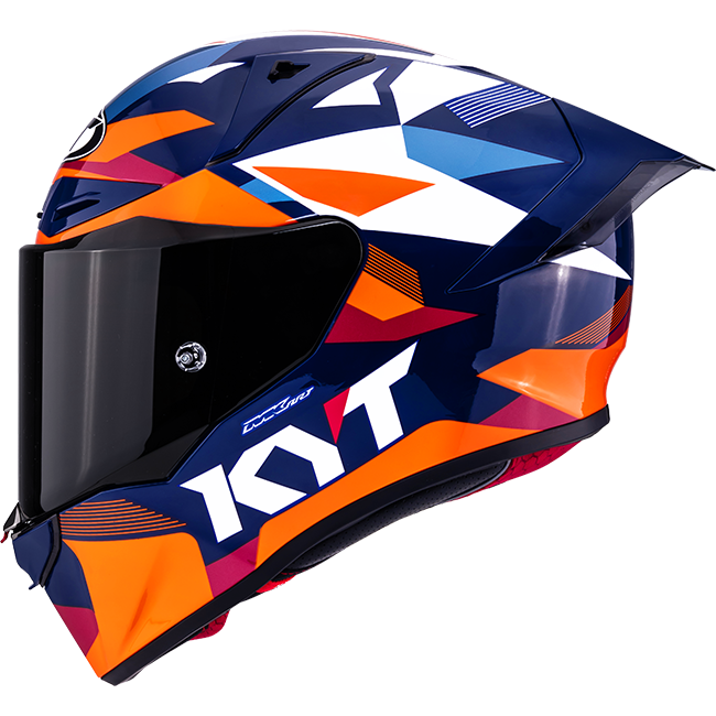 KYT R1R Casco Racing Carbonio Diamond Blu / Arancio Y6R10006 