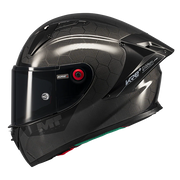 MT-Helmets KRE+ S Casco Pure Carbon Glossy A1 Glow Completo 