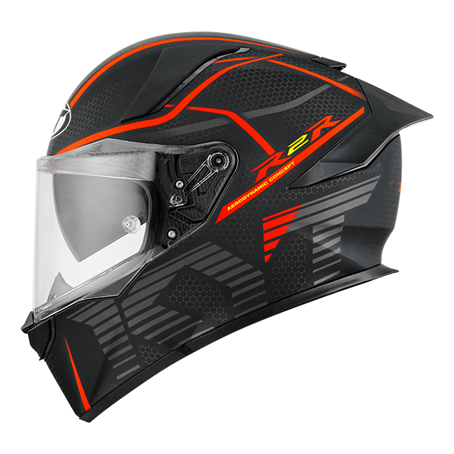 Casco KYT R2R Concept Matt Nero / Rosso Y6R20008 